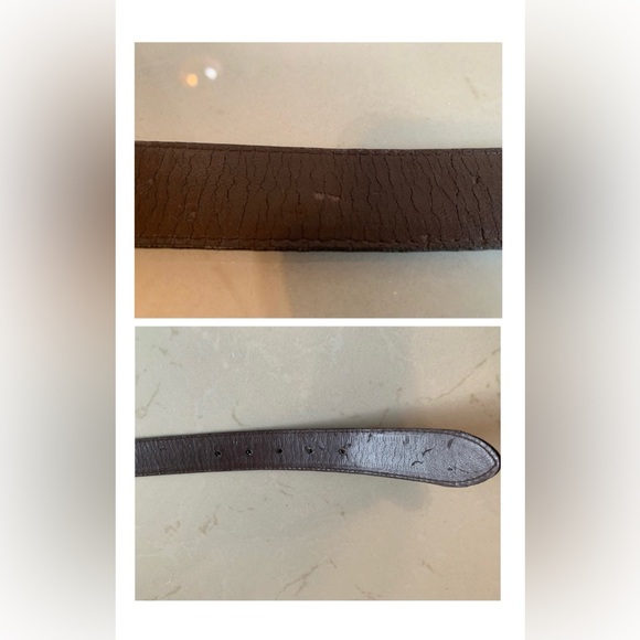 “RARE” CARLISE LEATHER BELT WITH METAL ALLIGATOR BUCKLE - MEDIUM - Picture 11 of 11